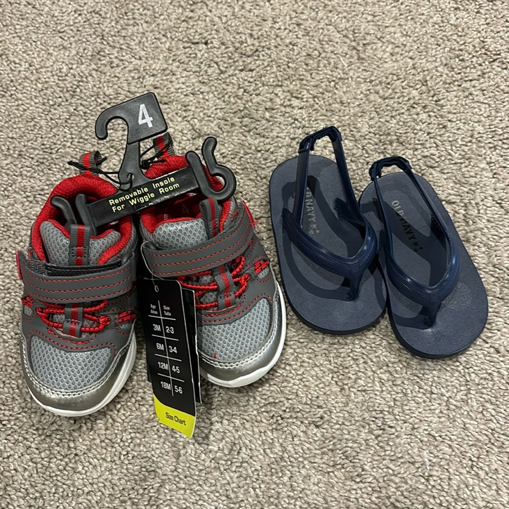 Size 4 sneakers and sandals